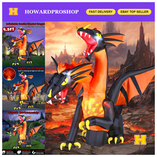 9.5 FT Inflatable Double Headed Dragon - Giant Halloween Yard Decor with LED Lig picture