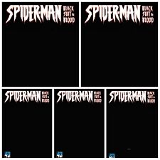 5 Pack Spider-Man Black Suit & Blood #1 Black Blank Sketch PRESALE 8/7 Marvel picture