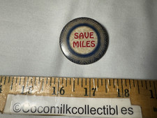 1942 Save Miles Pin Back Button American Institute of Laundering Auto Tires WW 2 picture