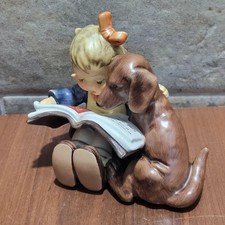 Goebel Hummel 800 #1534 Girl Reading w/ Dog Porcelain 