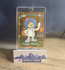 2025 Topps Chrome SpongeBob #27 Sandy Cheeks Parallel orange sapphire /25 picture