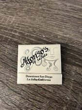 Alfonso's of La Jolla San Diego California 2351 Prospect street FULL Matchbook picture