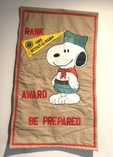 Vintage 1985 SCOUT-O-RAMA 21 x 35” Snoopy Banner picture