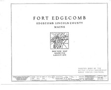 Photo:Fort Edgecomb Blockhouse North Edgecomb Maine 1936 HABS Fort picture