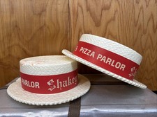 Two Vintage 1967 Shakey’s Pizza Parlor Advertising Styrofoam Hat picture