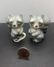 Adorable Grey Squirrels Vintage Salt and Pepper shakers Japan picture