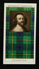 Johnston   Scottish Clan Tartans Stephen Mitchell & Sons Cigarette Card 1927 VGC picture