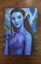 ACEO ORIGINAL OOAK HAND-DRAWN 1/1 SKETCH Avatar Na'vi Neytiri Signed By Artist picture