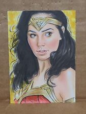 Wonder Woman Gal Gadot Sketch Card By Shane McCormack picture