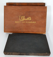 Vintage Smith's Black Hard Arkansas Sharpening Stone Translucent 4.5