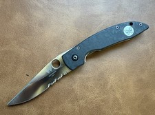 Vintage Benchmade AFCK ATS-34 Serrated Folding Knife Black G10 USA picture