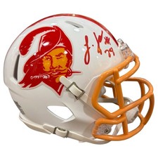 Leonard Fournette Autographed Tampa Bay Buccaneers (Creamsicle Throwback) Mini H picture