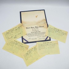 Hood River High School Oregon Lot of Diploma & Report Cards 1940's picture