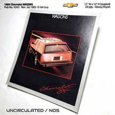 UNCIRCULATED 1984 Chevrolet Wagons 20 pg Color Brochure - Pub No 4343 Rev: 07-83 picture