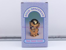 SpaceMan Coin Bank Ceramic Gold Tone Hand Painted from 1990 - NEW picture
