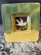 McCoy - 1951 Mid Century Art -  Arcature Line #7 Bird-in-Window Pottery Planter picture