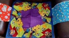 VTG Japanese Art   Tsumugi Pongee  Large Handkerchiefs  NWOT Set 3 Rare find picture