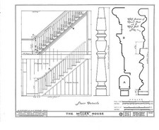 Photo:Valhalla NY 1930s Elijah Miller House Stair Details HABS Elevation picture