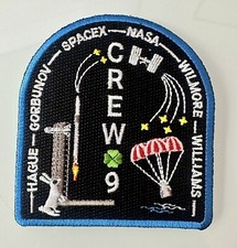 Original SpaceX Crew 9  Mission Patch NASA DRAGON 3.5” Mint Condition picture