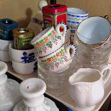 Vintage Destash Collectable Lot, Fill A Box, Tableware Trinkets Porcelain Glass picture
