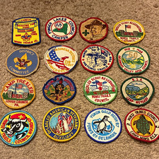 Boy Scouts BSA Mixed Lot (16) Council Camp & District Patches, Vintage 1968   picture