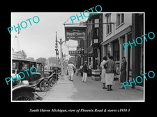 South Haven Michigan Phoenix Road & Stores c1930 4 Old Large Historic Photo picture