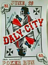 81 Hell's Angels Daly City Ca.9th Annual Poker Run June 23, 2014 Poster Rare picture