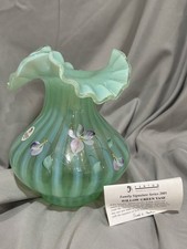 Fenton Willow Green Vase Family Signature Series Whispering Winds Read notes picture