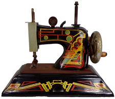 Casige Toy Sewing Machine 1015 Beautiful Art Deco Colors Childs 1940s Works picture