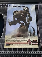 1996 BATTLETECH Trading Card Game -NO APOLOGIES  TRADE Print AD 7 x 10 picture