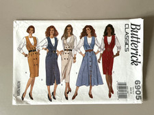1990's Butterick Misses' Jumper,Top Pattern 6905 Size 6-10 UNCUT picture