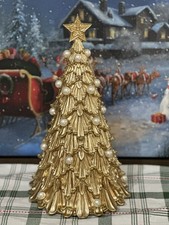 Cupcakes Cashmere Metallic Gold Pearl Holiday 14”Christmas Tree Table Decor NEW picture