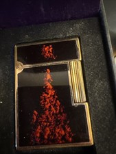 Line 2 Dupont Lighter Lacquer De Chin. Black And Red picture