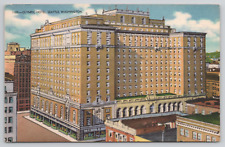 Seattle Washington Olympic Hotel Posted 1951 Linen Postcard picture