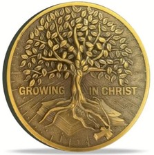 Gold Antique Christian Challenge Coin Token, Bulk Pack of 25 picture