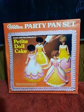 New Vintage Wilton Party Pan Set 1977 Petite Doll Cake Bake & Decorate (Complete picture