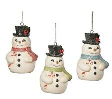Bethany Lowe Christmas Holly Jolly Snowman ornament tf9121 3 styles picture