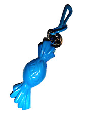 Vintage 1980s Plastic Charm Blue Candy Piece 80s Charms Necklace Clip On Retro picture