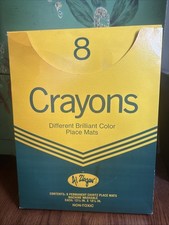 Rare Al Zlogar Neiman Marcus Crayons Cotton Placemats Vintage 1979 Pop Art Box picture
