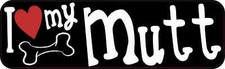 10 X 3 I Love My Mutt Car Bumper Magnet Dog Magnetic Truck Signs Magnets Decal picture