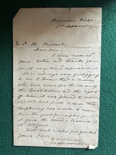 Signed Letter From Jefferson Davis Thanking A Former Soldier From The Civil War picture