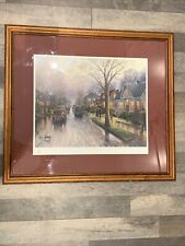 Genuine Framed Thomas Kinkade Foothill Hometown Christmas-Limited Low Number picture