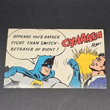 1966 BATMAN Batgram Postcard series #4  RARE Vintage Original picture