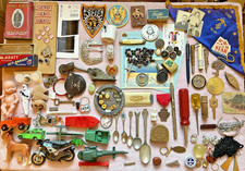 Vintage Junk Drawer Lot Jewelry Metal Parts Collectables Z picture