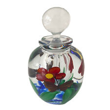 Steven Lundberg Studios Art Glass Perfume Bottle Signed 1983 4.75” picture
