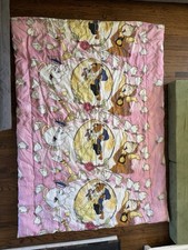 Vintage 1991 Disney Beauty and the Beast Comforter Twin82” x 62” Pink reversible picture