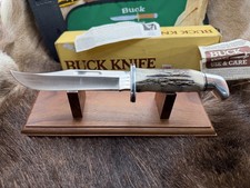 Buck 119 Special Knife 119 Sambar Stag Special Fixed Blade Knife Sheath Mint A1 picture