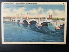Vintage Postcard 1942 Hampden County Bridge, Springfield, Massachusetts (MA) picture