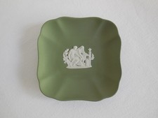 1955 Wedgwood Sage Green Jasperware Fluted Dish picture