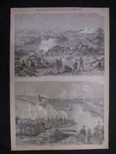2 1894 Civil War Prints - Battle of Gettysburg, Little Round Top, July 2, 1863 picture